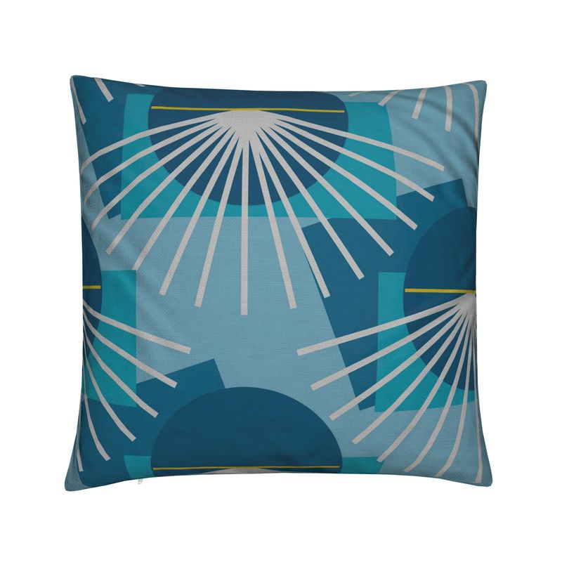 Kerensa Teal Cotton Linen Pillow Cover