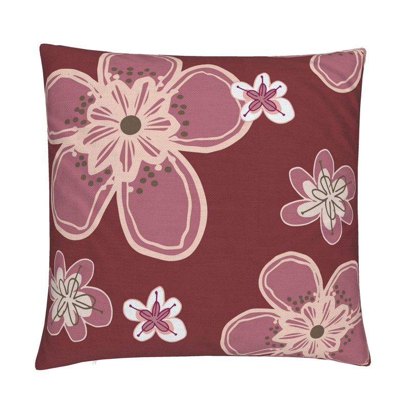 Dora Rose Cotton Linen Pillow Cover