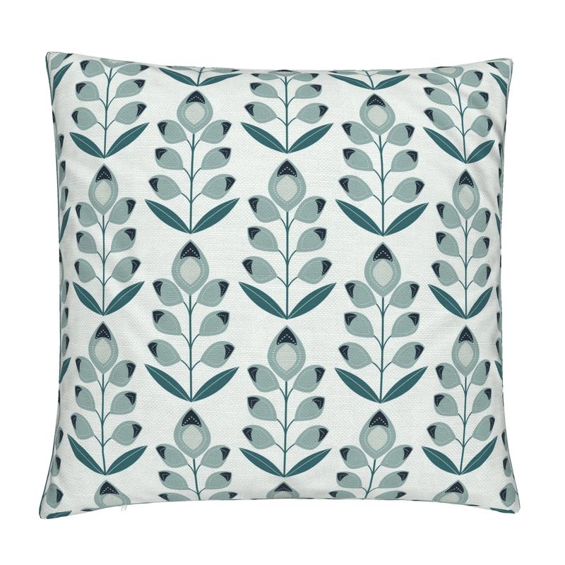 Dotted Leaves Cotton Linen Pillow Cover